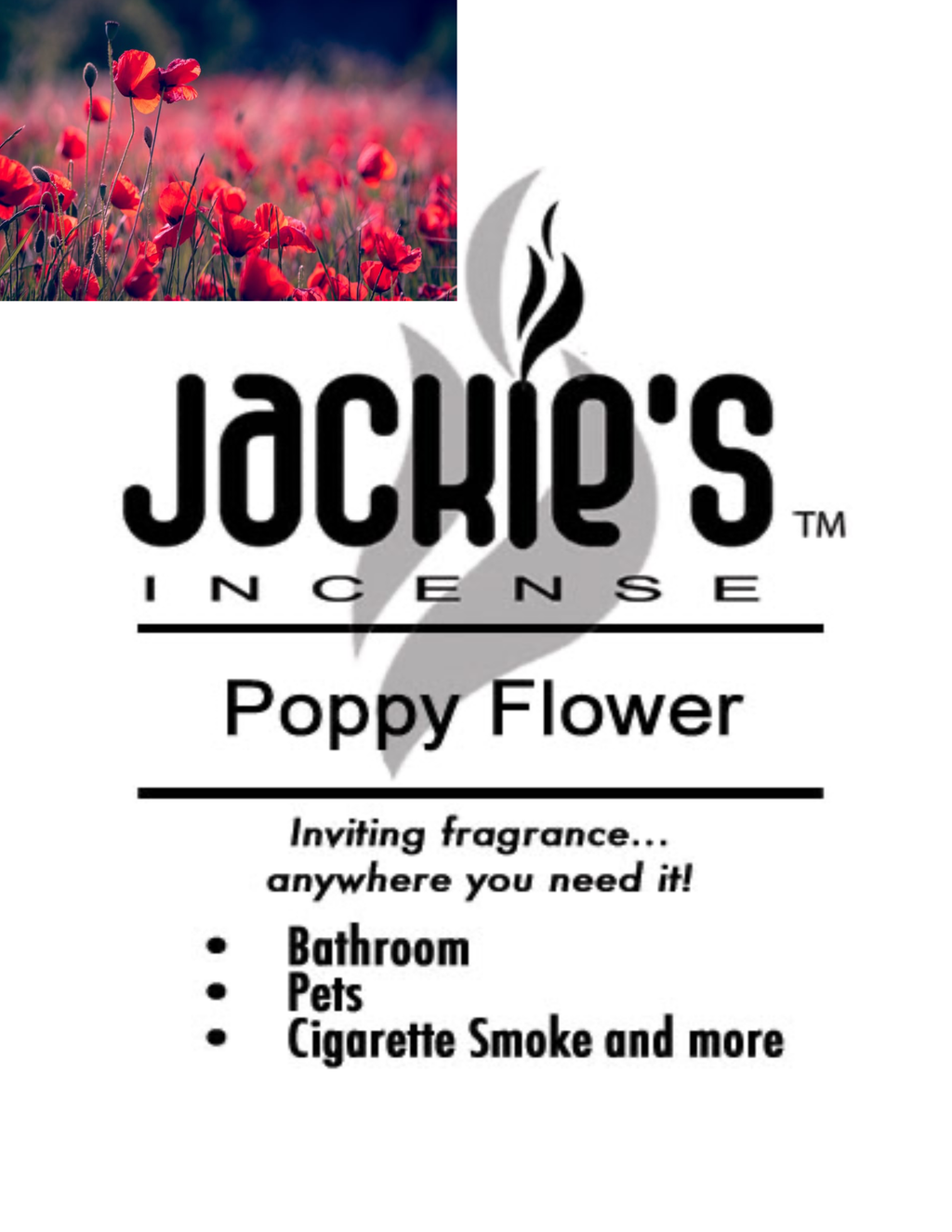 Jackie's Incense Poppy Flower